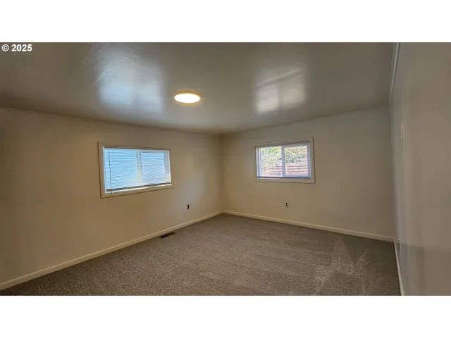 a open hall with a cabinet