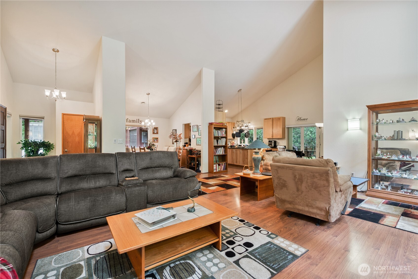 1975 Coal Creek Road Longview, WA 98632 - Photo 16 of 35 a living room with furniture and a wooden floor