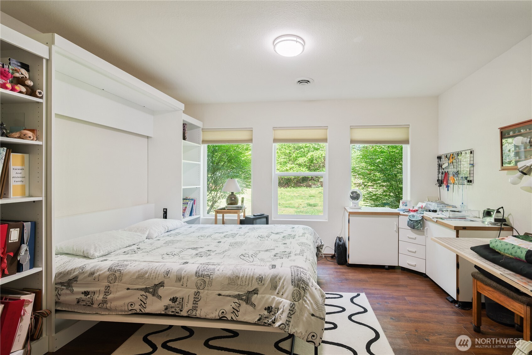 1975 Coal Creek Road Longview, WA 98632 - Photo 22 of 35 a bedroom with a bed and a large window