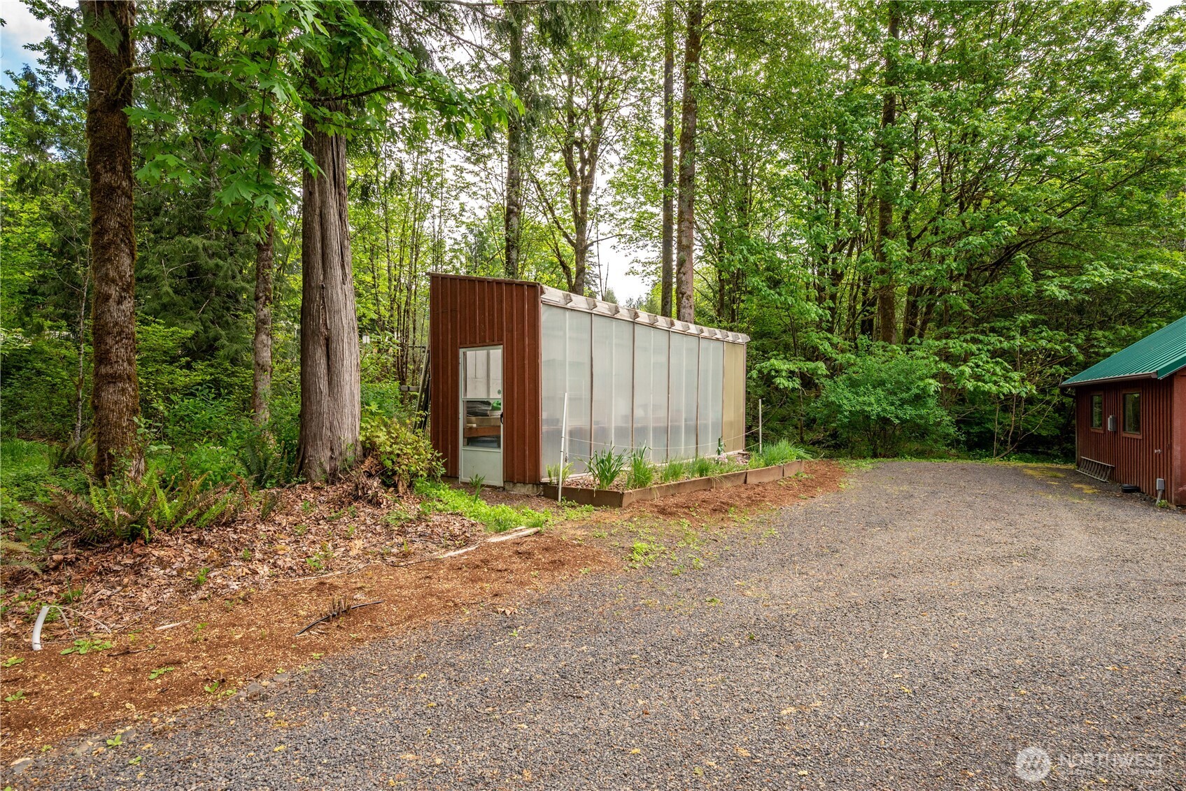 1975 Coal Creek Road Longview, WA 98632 - Photo 31 of 35 a backyard of a house with plants and large trees