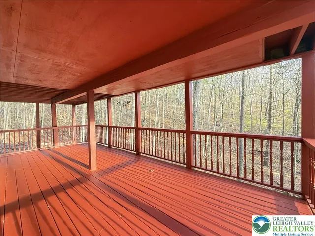 a large swimming pool with a large window