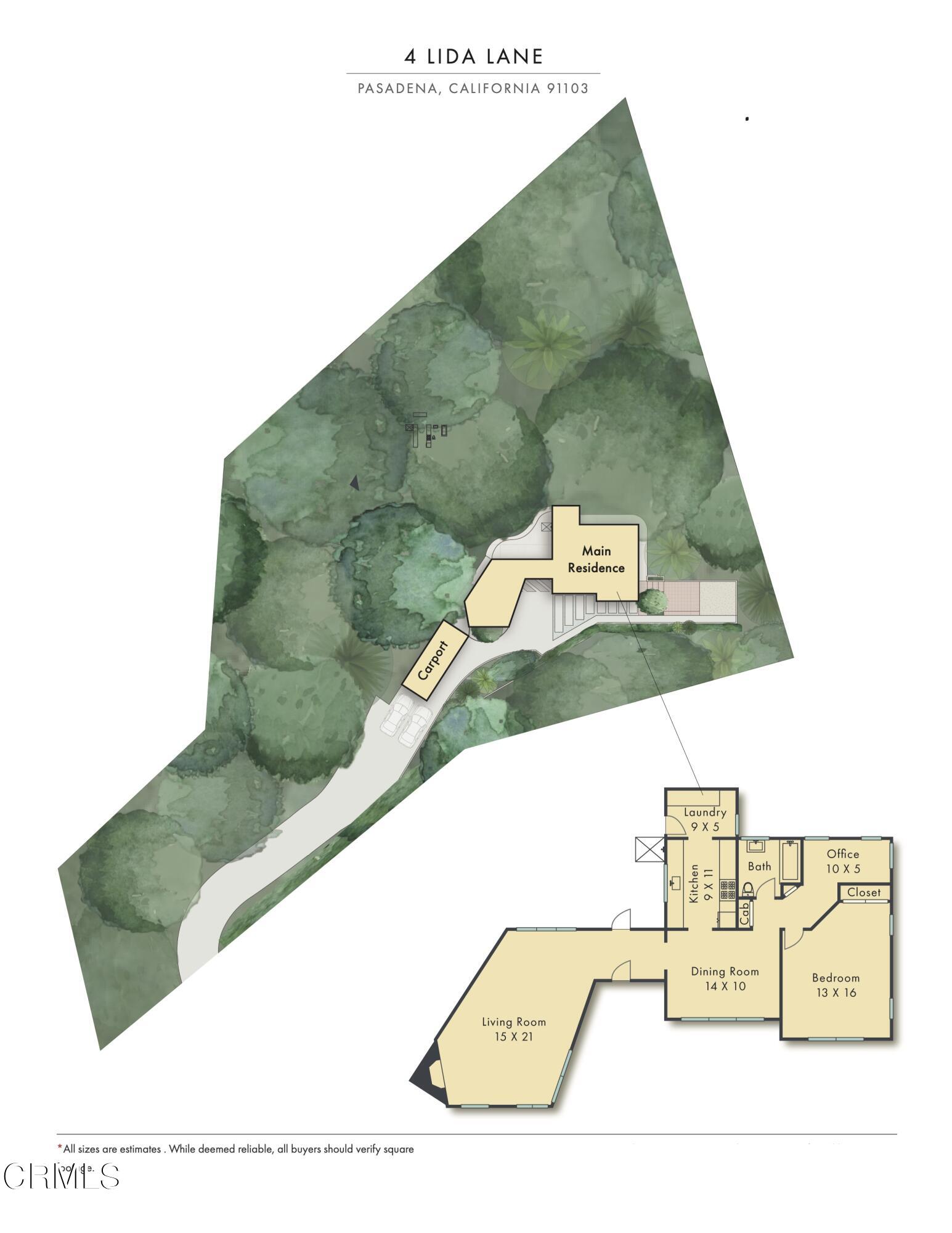 4 Lida Lane Pasadena, CA 91103 - Photo 25 of 25 a view of a floor plan