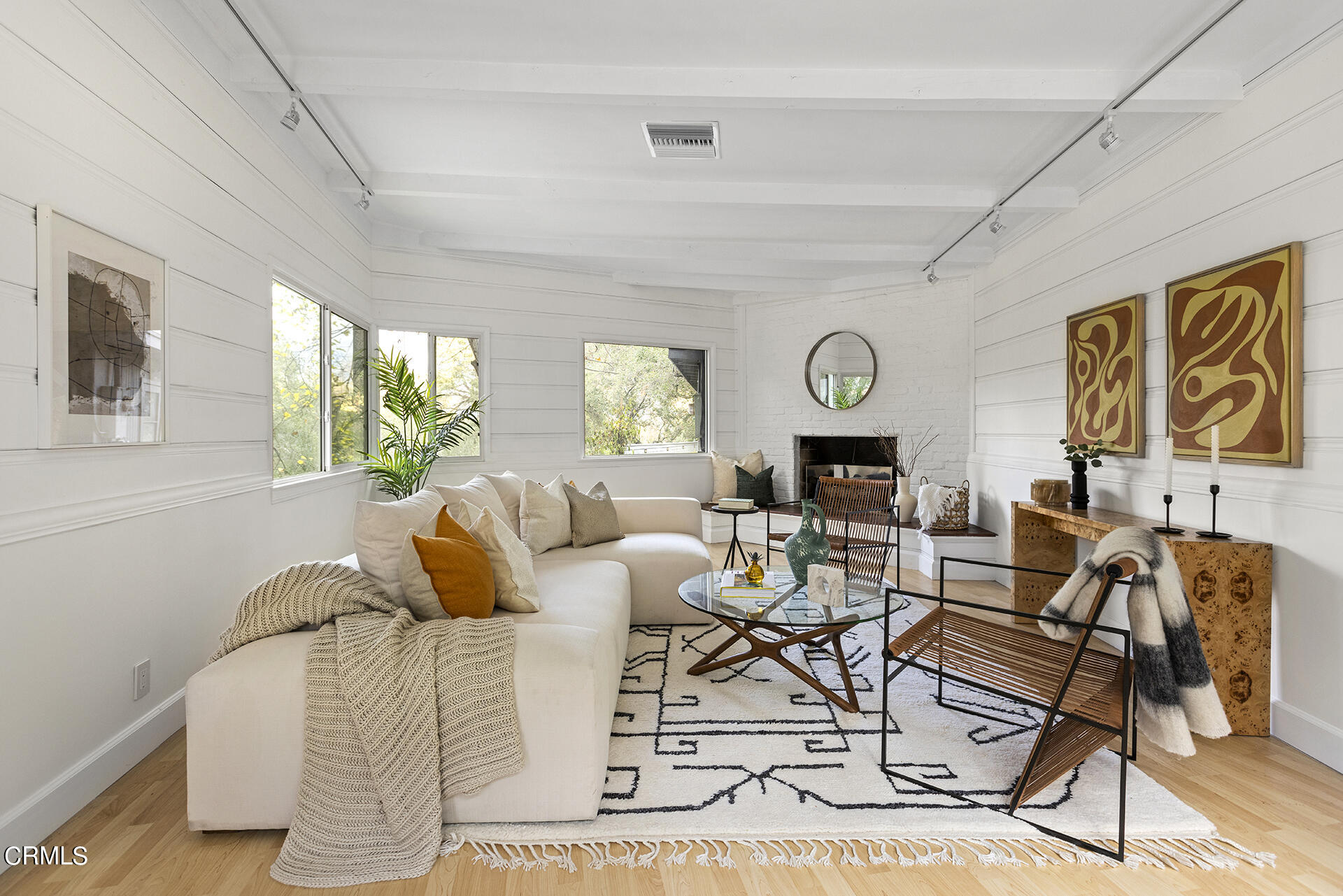 4 Lida Lane Pasadena, CA 91103 - Photo 3 of 25 a living room with fireplace furniture and windows