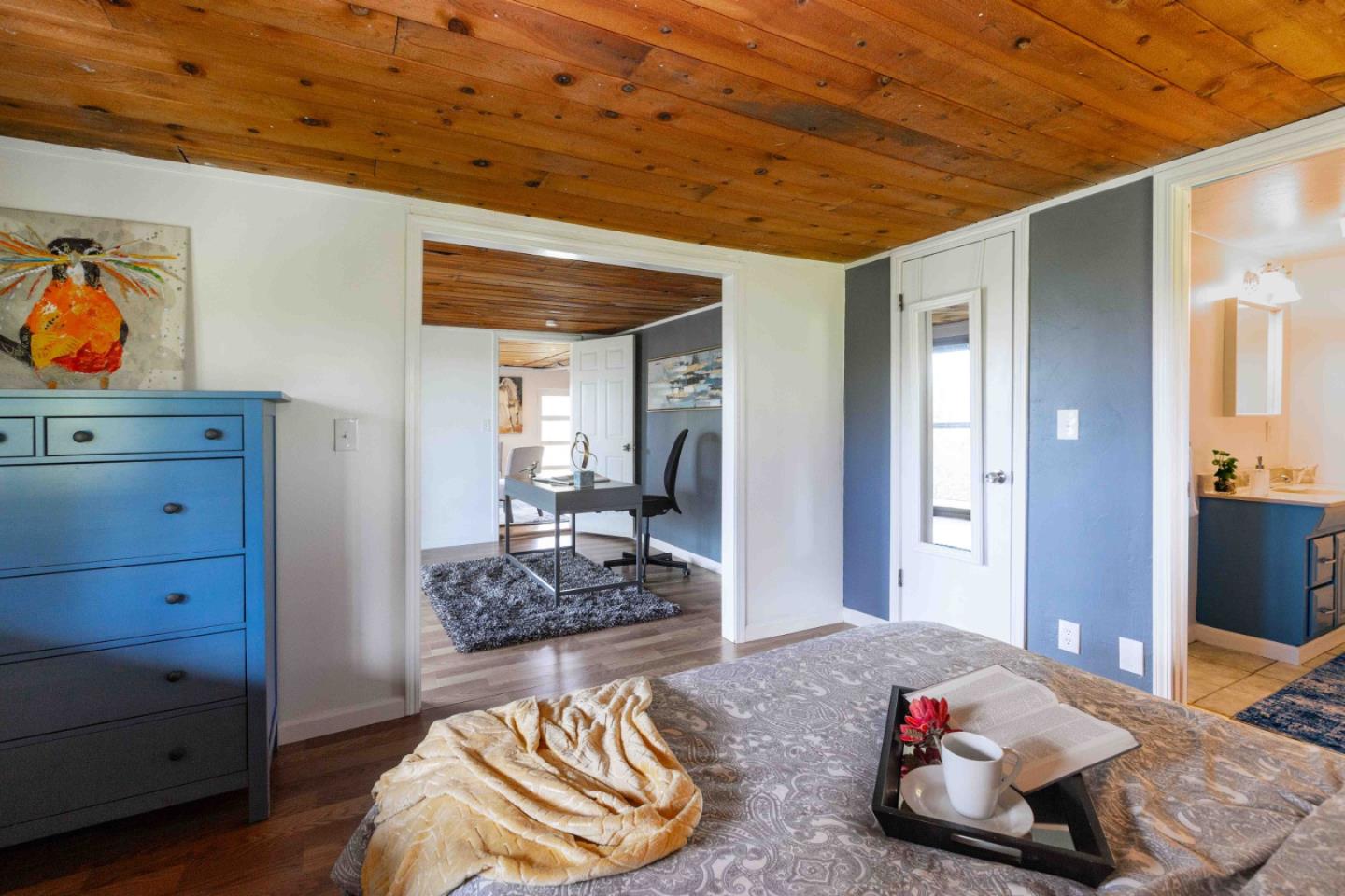 30 Ocean View Road Los Gatos, CA 95033 - Photo 9 of 40 a bedroom with a bed and a dresser