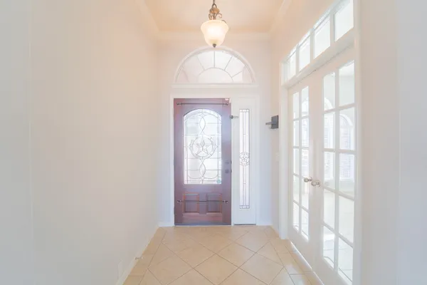 an empty room with a window