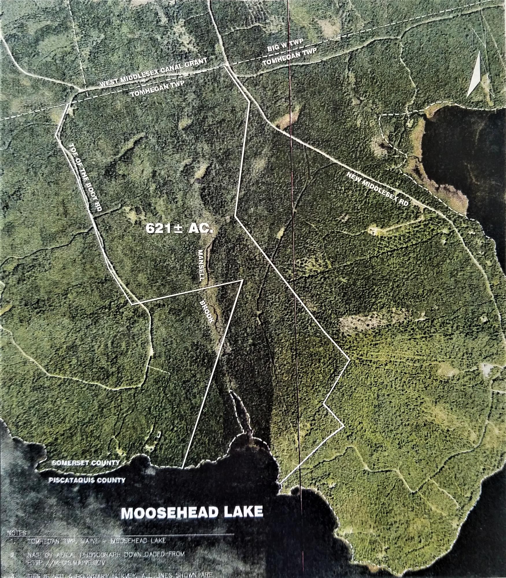 Tbd Tbd Toe Of The Boot Road Greenville, ME 04441 - Photo 1 of 1 Rockwood-Toe of the Boot map
