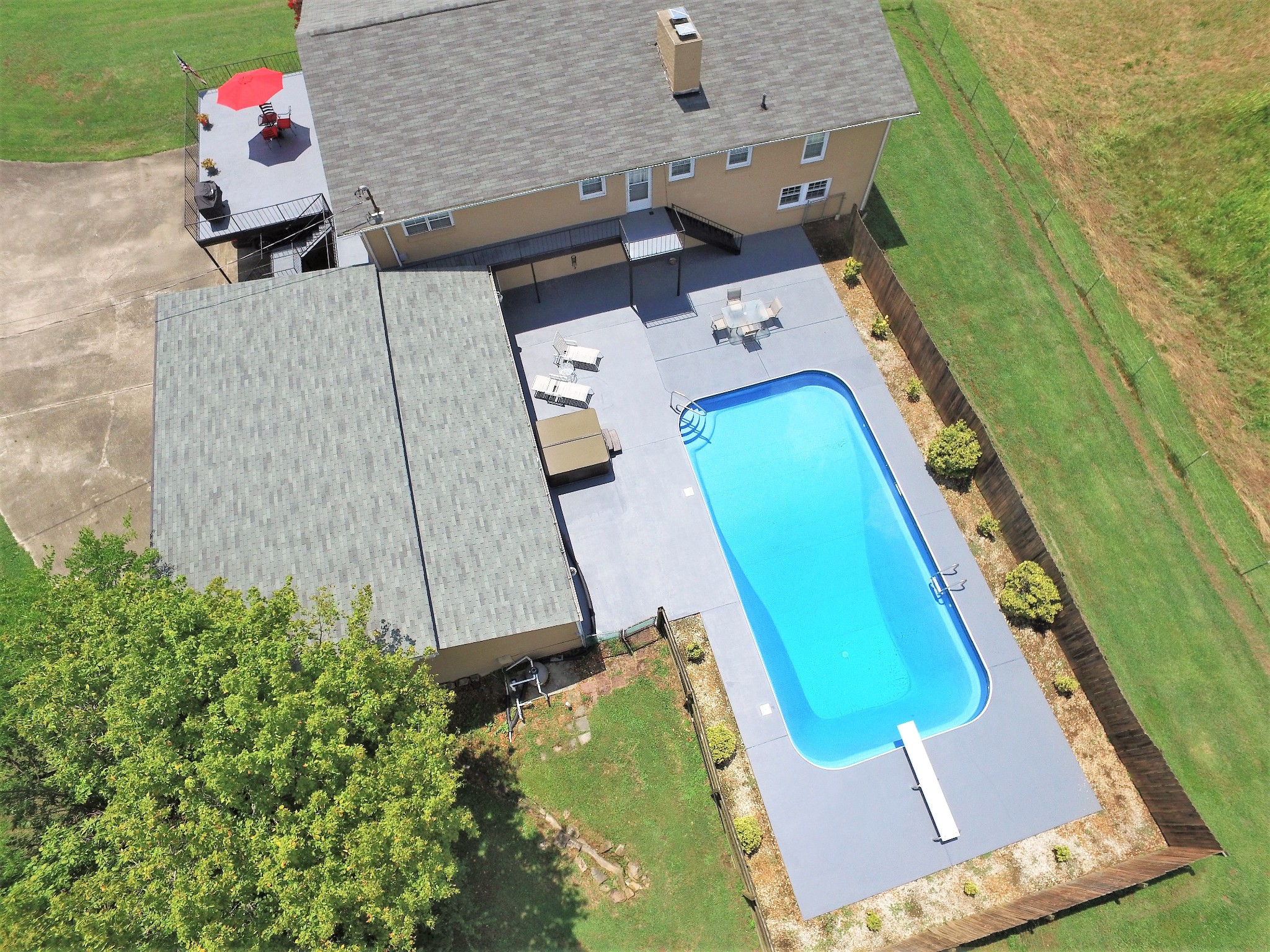 4765 Hickory Ridge Road Lebanon, TN 37087 - Photo 37 of 41 an aerial view of a house with a swimming pool