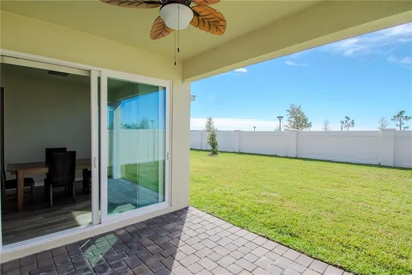 a view of an outdoor space and swimming pool