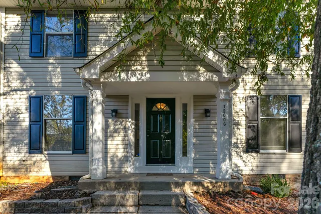 a front view of a house