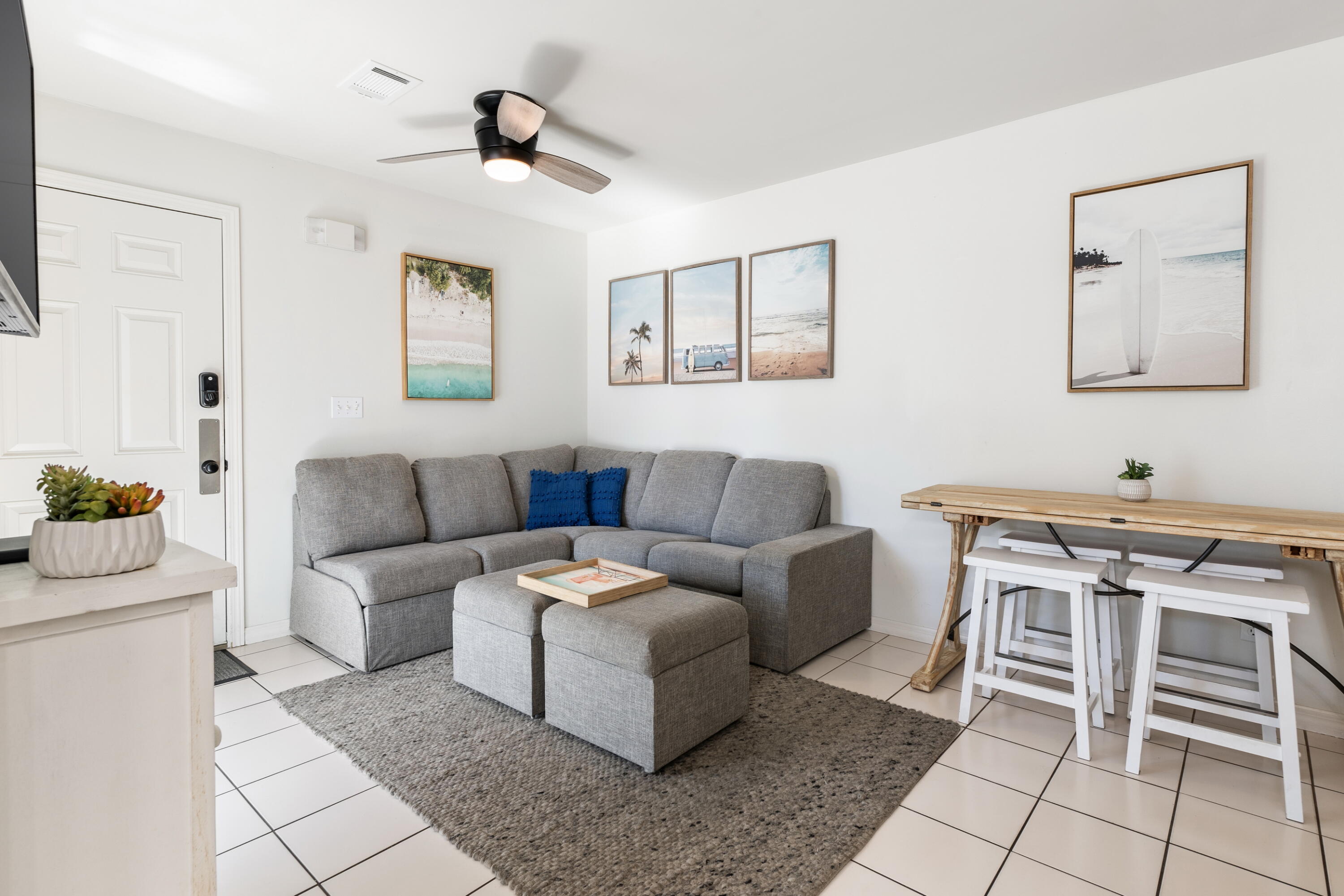 11 Beachside Drive, Unit 912 Santa Rosa Beach, FL 32459 - Photo 17 of 58 a living room with furniture and a ceiling fan