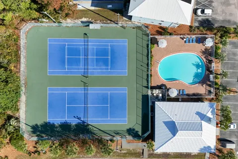 an aerial view of a house kitchen