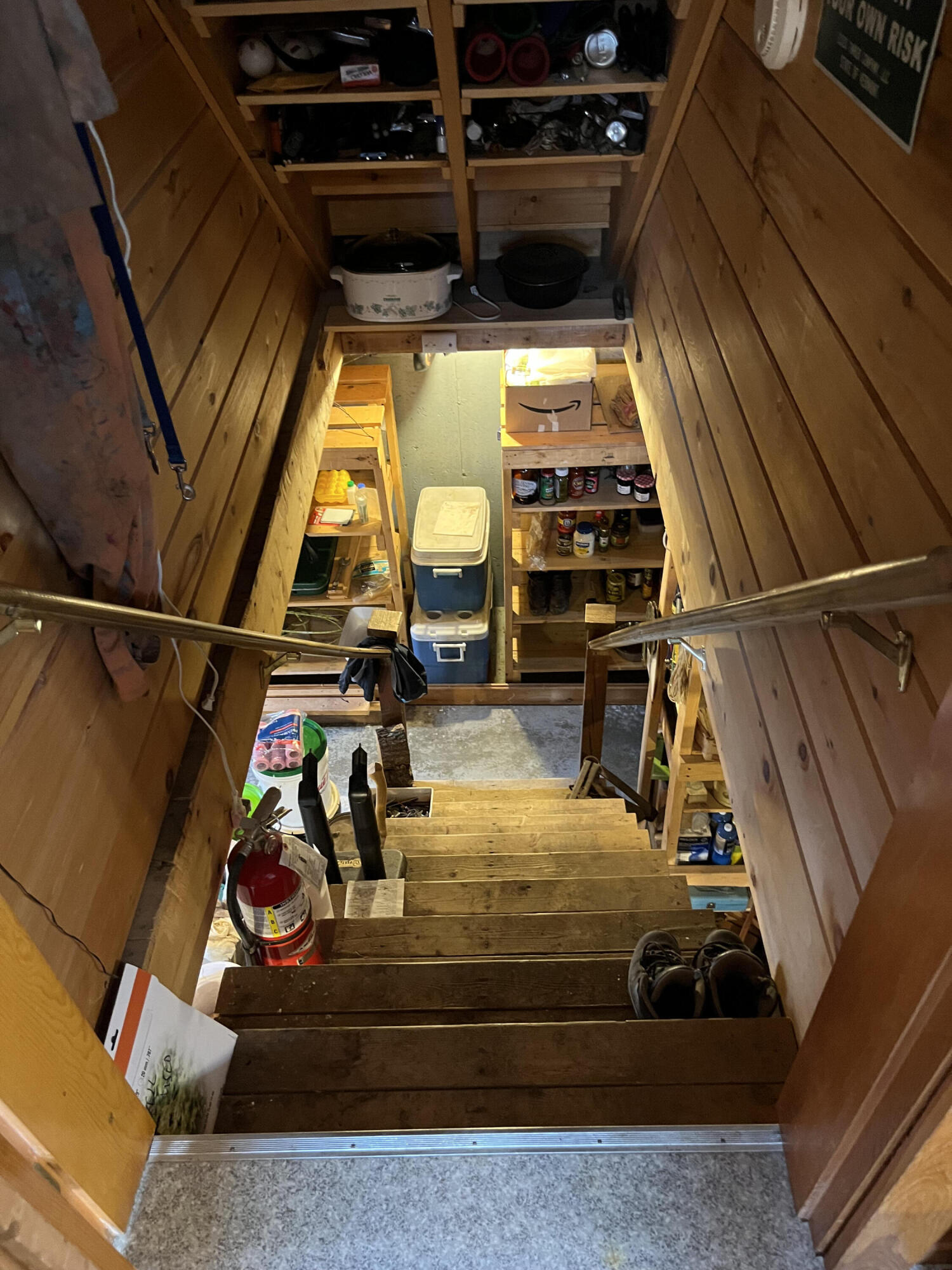 393 Anson Road Starks, ME 04911 - Photo 35 of 69 basement interior stairs