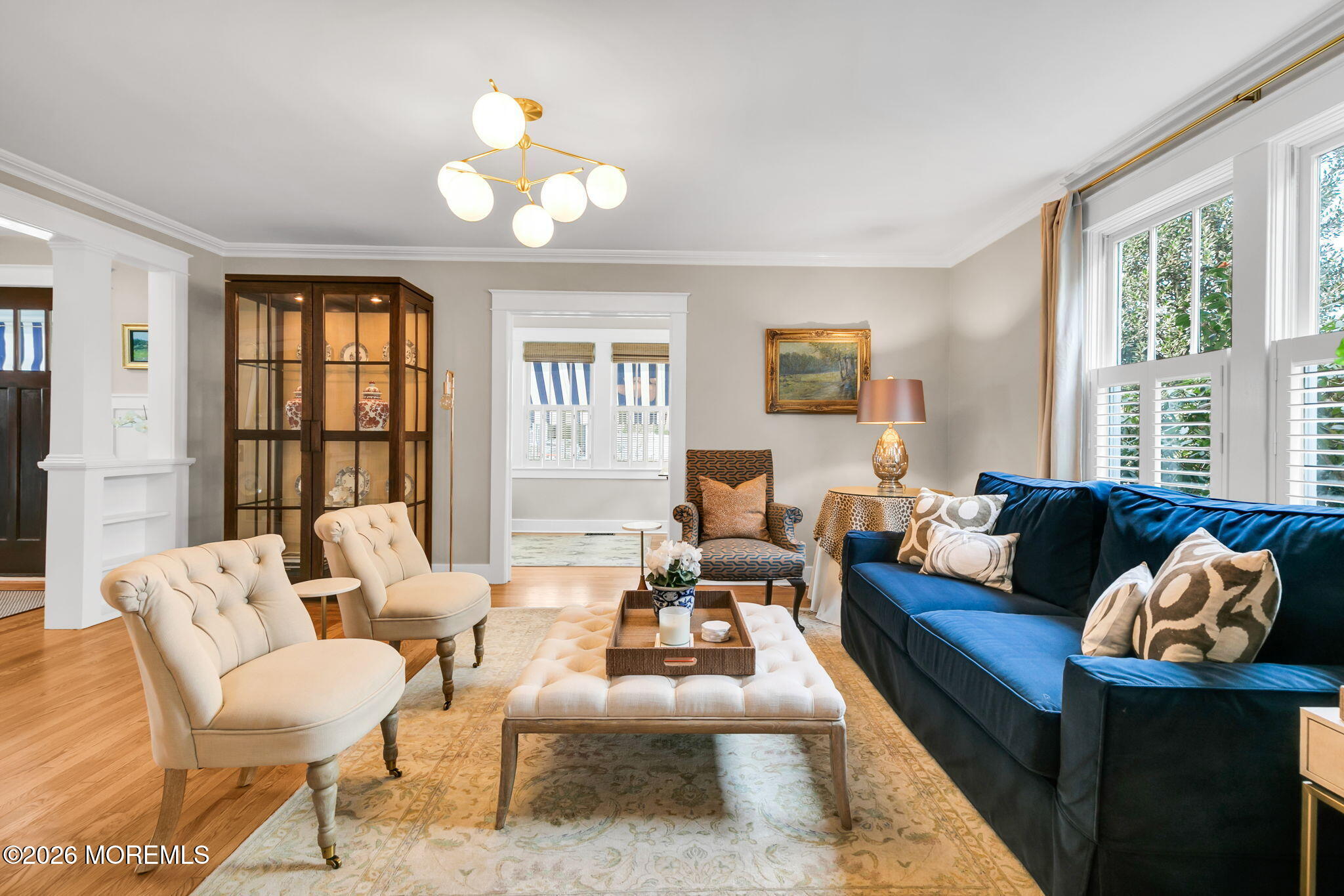 43 Bingham Avenue Rumson, NJ 07760 - Photo 12 of 59 a living room with furniture and a large window