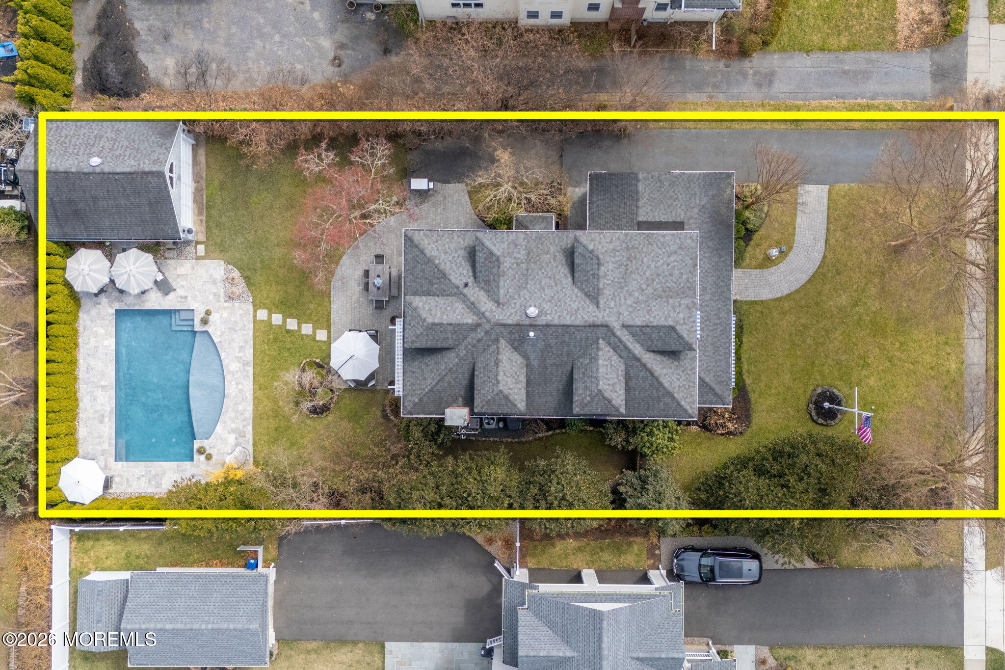 43 Bingham Avenue Rumson, NJ 07760 - Photo 56 of 59 a view of swimming pool with outdoor space and seating area