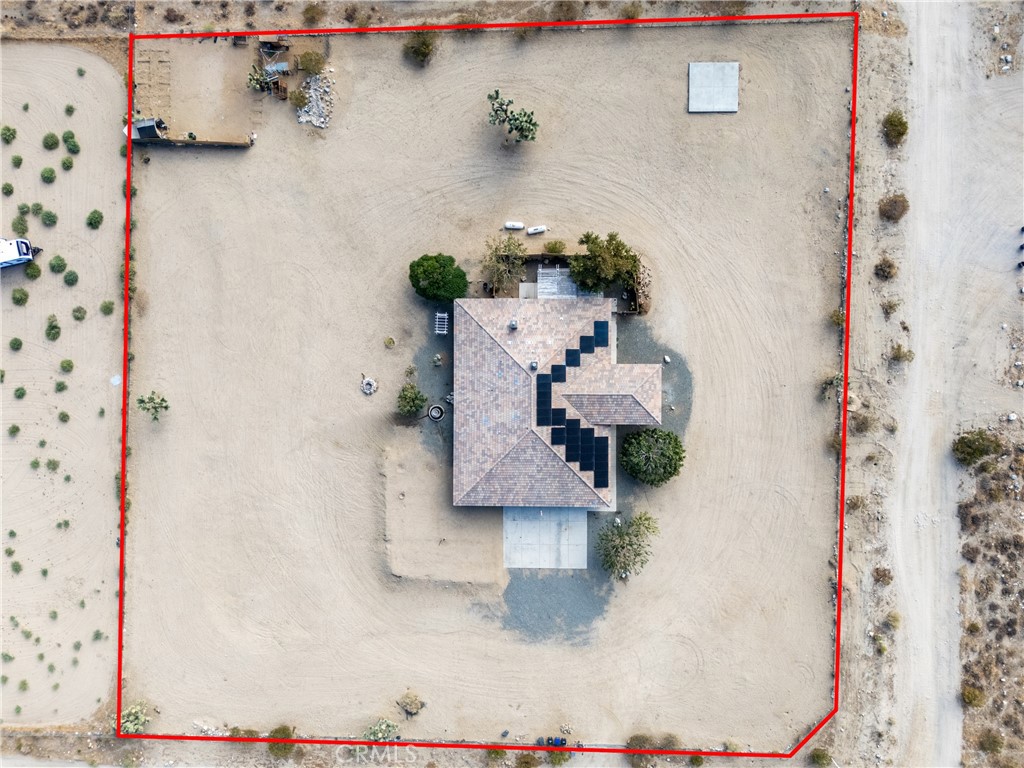 1830 Calaveras Road Pinon Hills, CA 92372 - Photo 32 of 38 an aerial view of a house