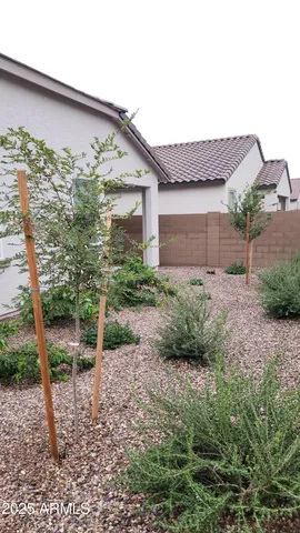 a backyard of a house