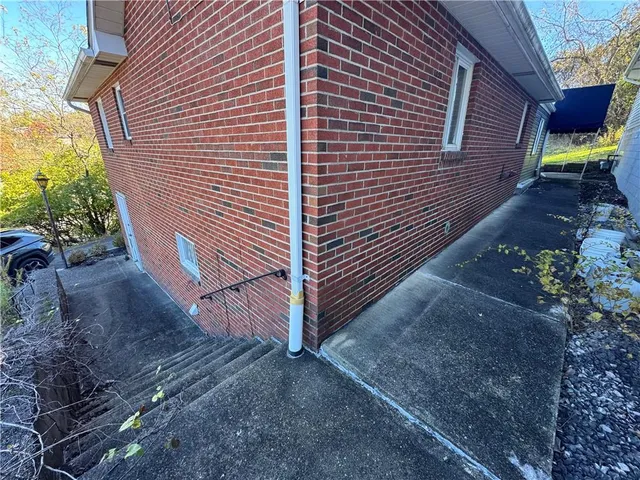 a backyard view of a house