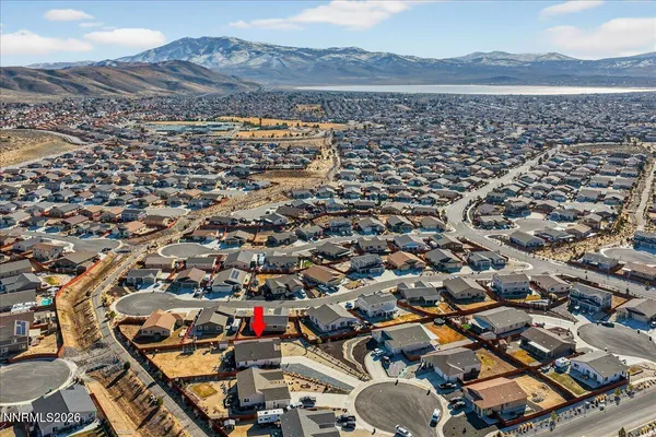 an aerial view of multiple house