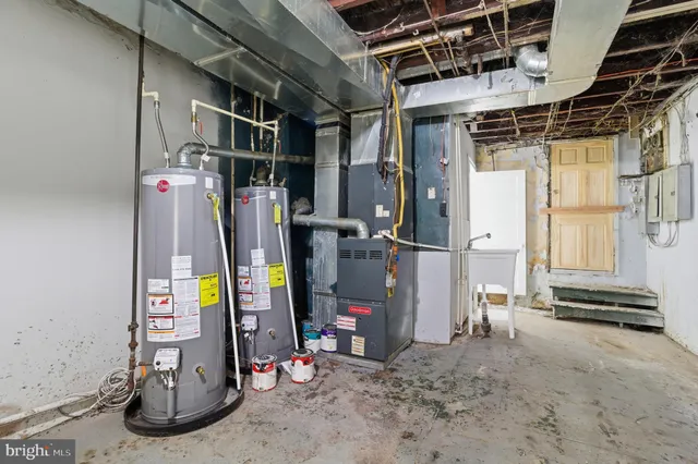 a view of storage and utility room