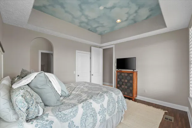 front view of a house with a garden