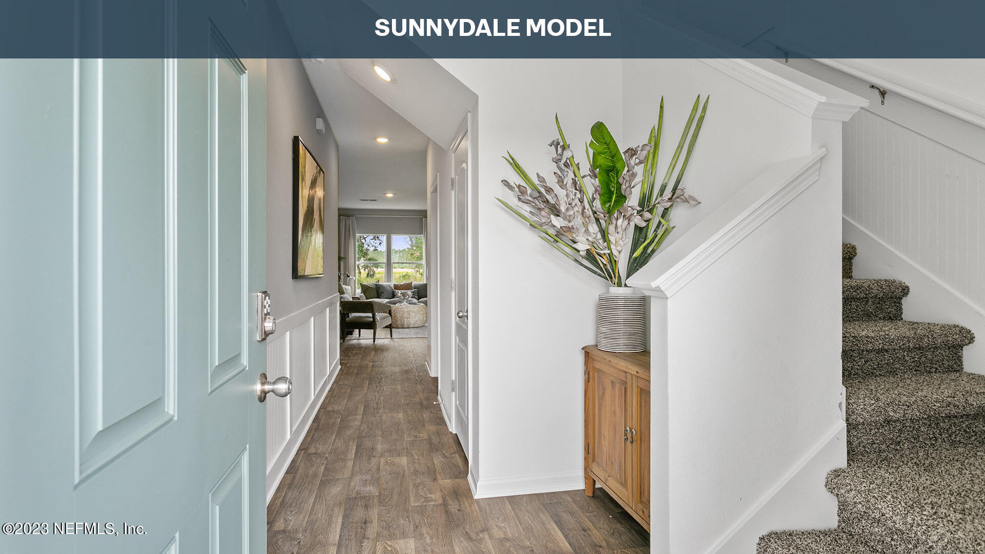 12684 European Beech Road Jacksonville, FL 32218 - Photo 4 of 36 a view of a hallway with a potted plant