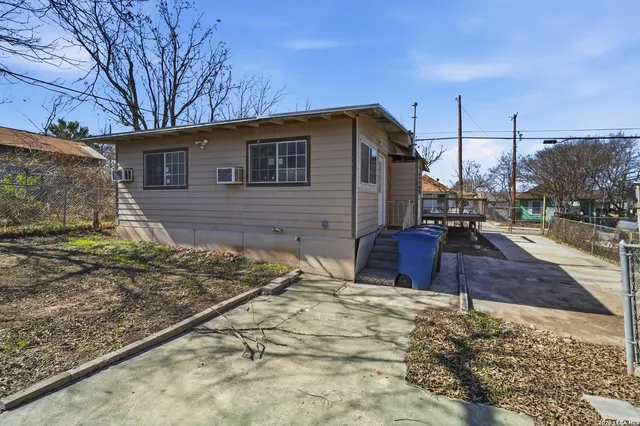 a backyard of a house