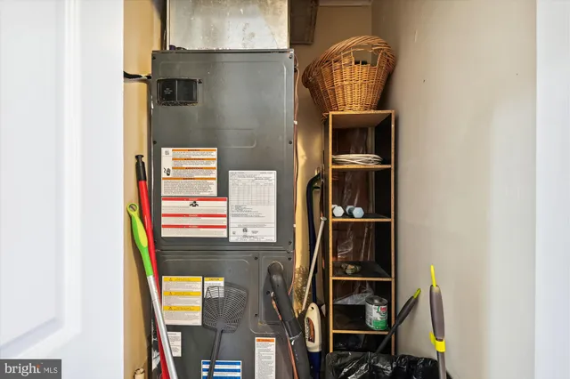 a utility room with a window