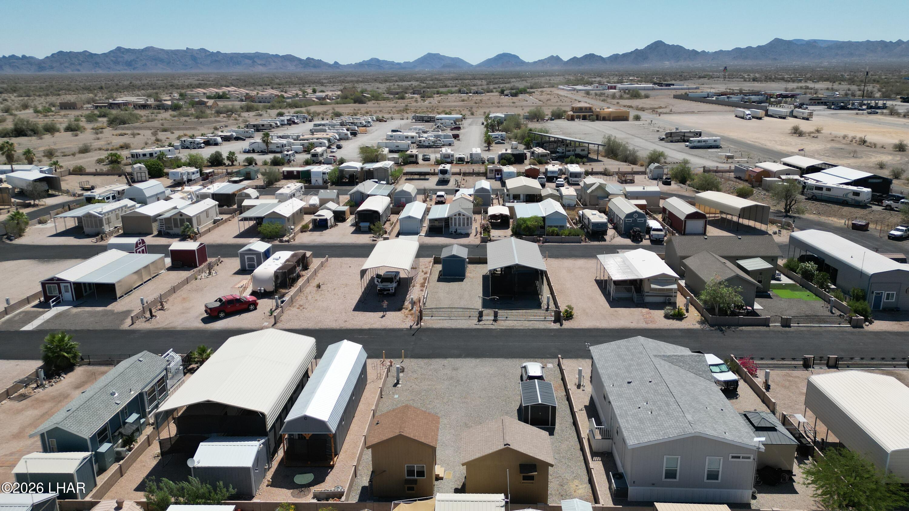 30 North Juniper Road Quartzsite, AZ 85346 - Photo 25 of 26 an aerial view of residential houses and outdoor space