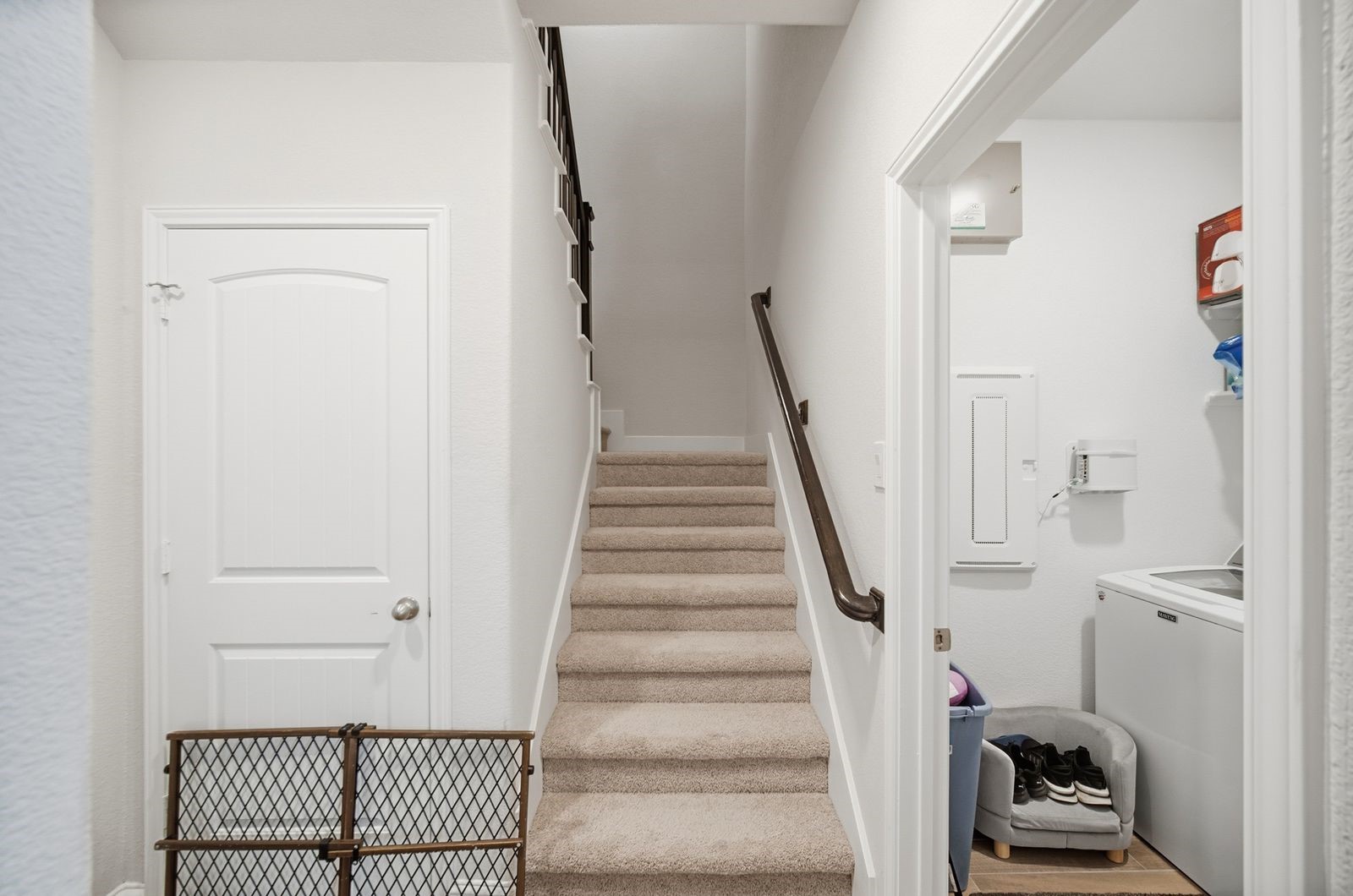 15326 Leal Rancho Court Cypress, TX 77433 - Photo 24 of 31 a view of a hallway with wooden floor and entryway