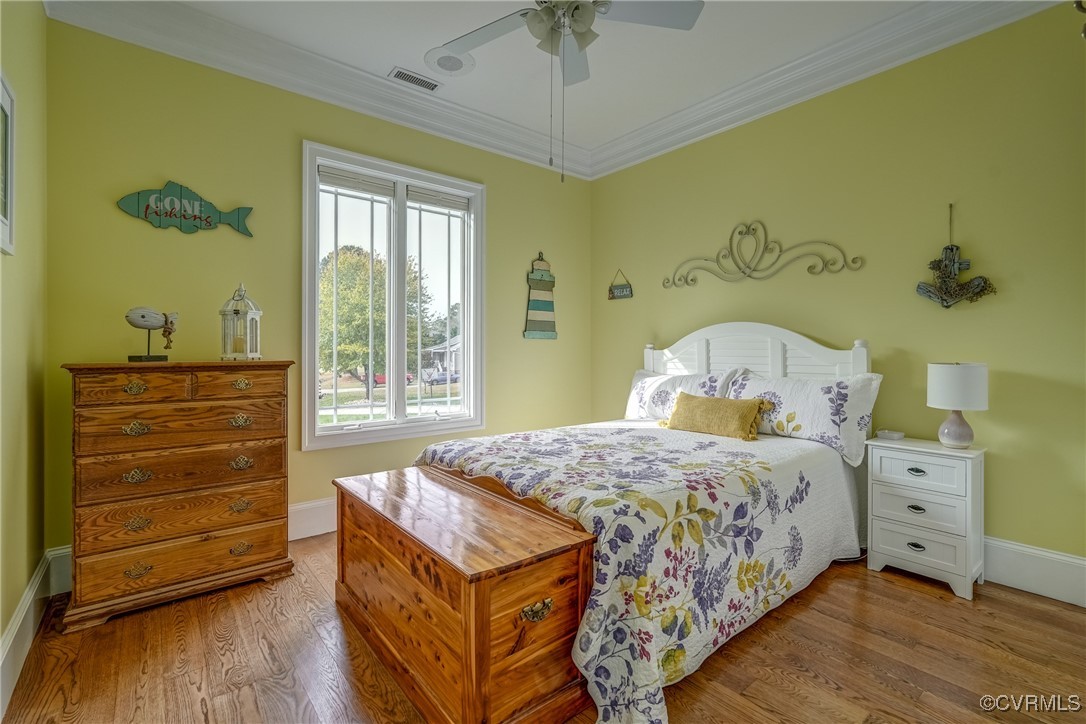 7266 Osprey Drive Lanexa, VA 23089 - Photo 24 of 35 Bedroom with ceiling fan, light wood-type flooring