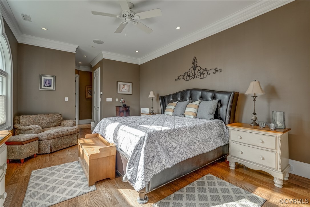 7266 Osprey Drive Lanexa, VA 23089 - Photo 26 of 35 Bedroom with ceiling fan, light hardwood / wood-st