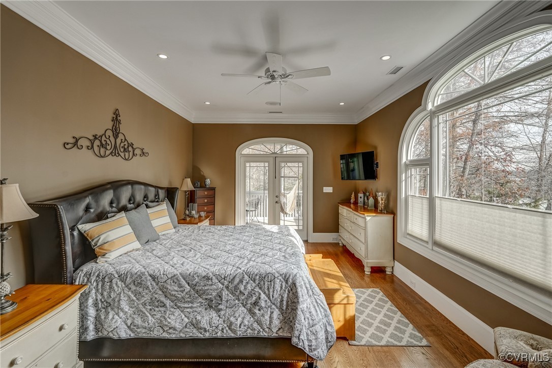 7266 Osprey Drive Lanexa, VA 23089 - Photo 27 of 35 Bedroom with ceiling fan, ornamental molding, ligh