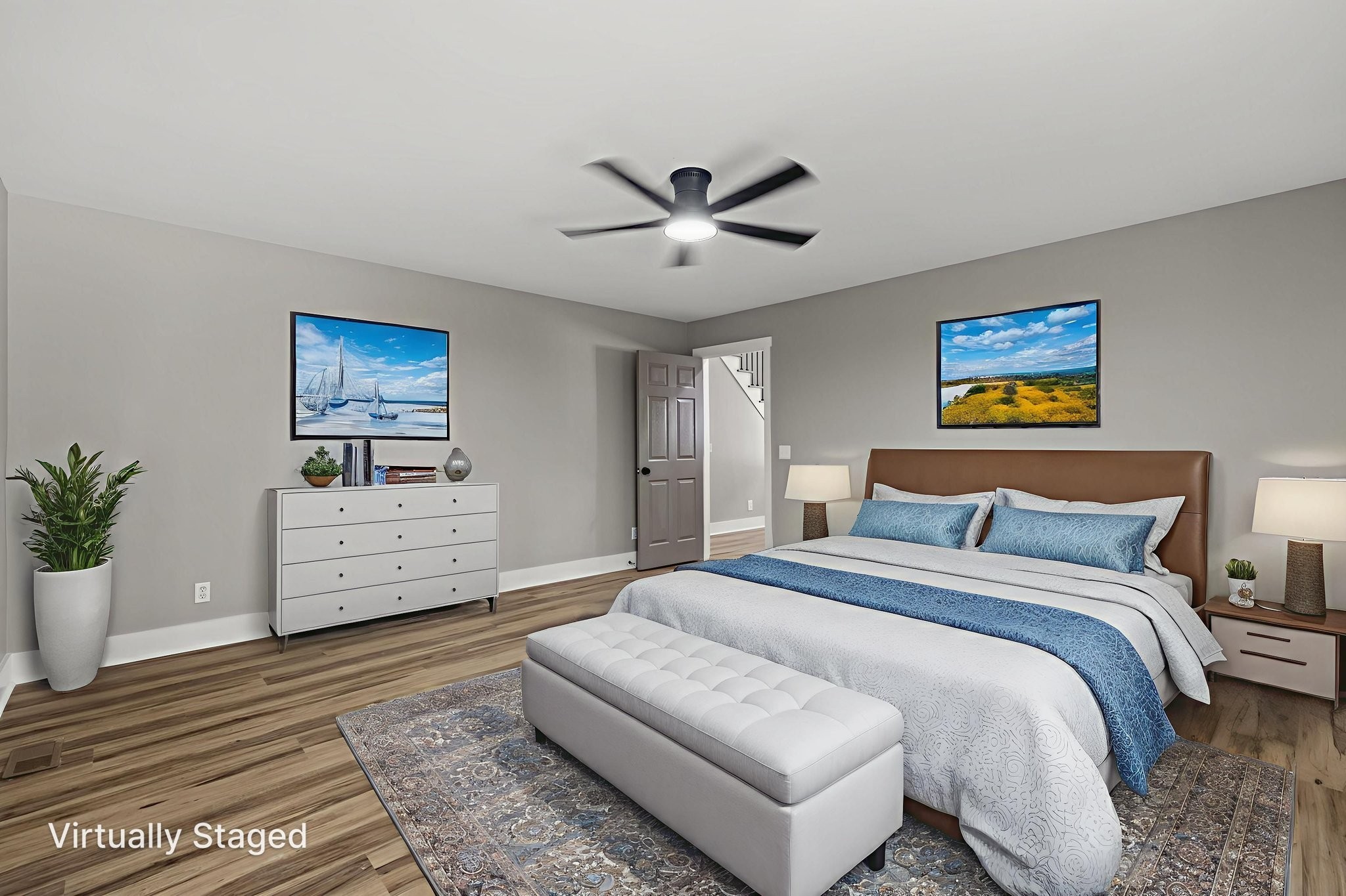 1530 Ridgeview Run Lynchburg, TN 37352 - Photo 24 of 67 a bedroom with a bed and a painting on the wall