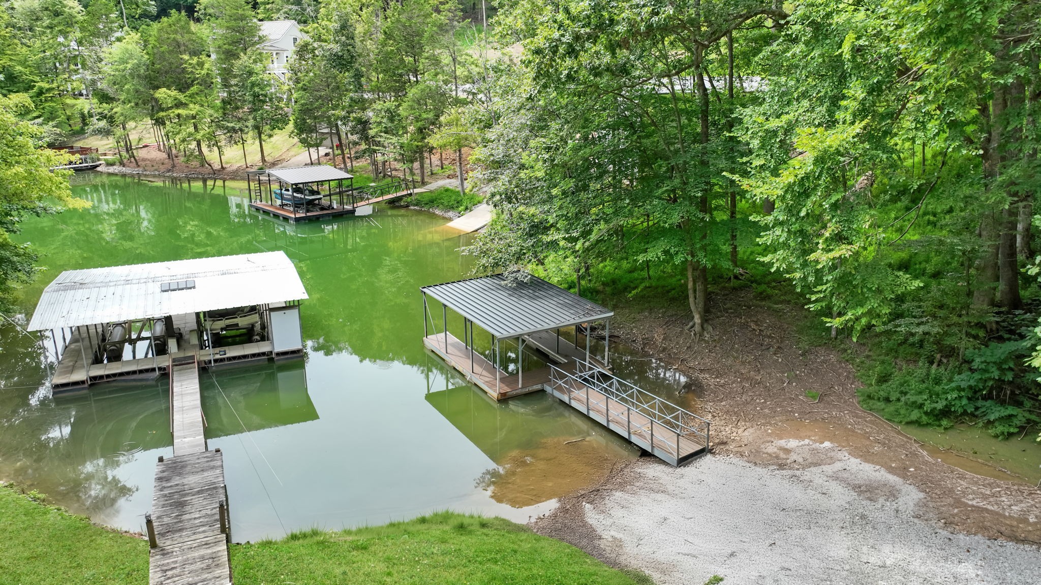 1530 Ridgeview Run Lynchburg, TN 37352 - Photo 54 of 70 an aerial view of a house with swimming pool and a yard
