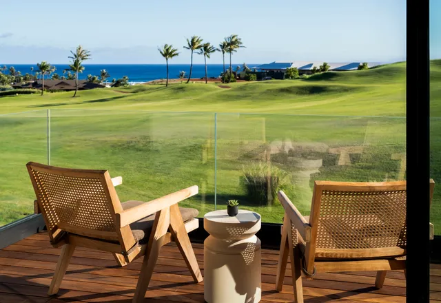 a view of an ocean from a balcony