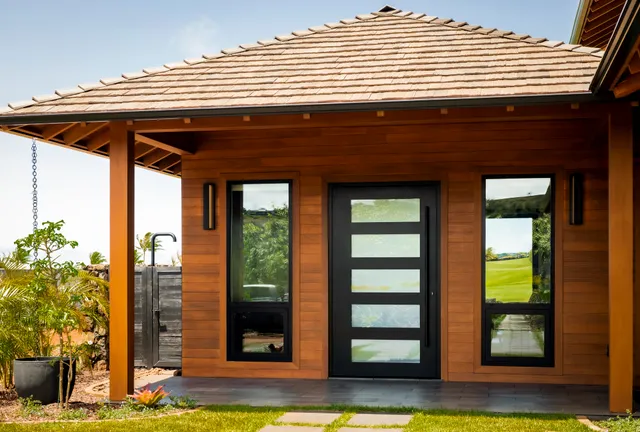 a front view of a house with a porch