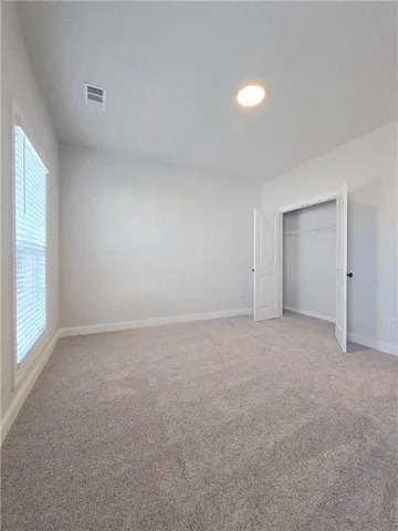 front view of a house with a patio