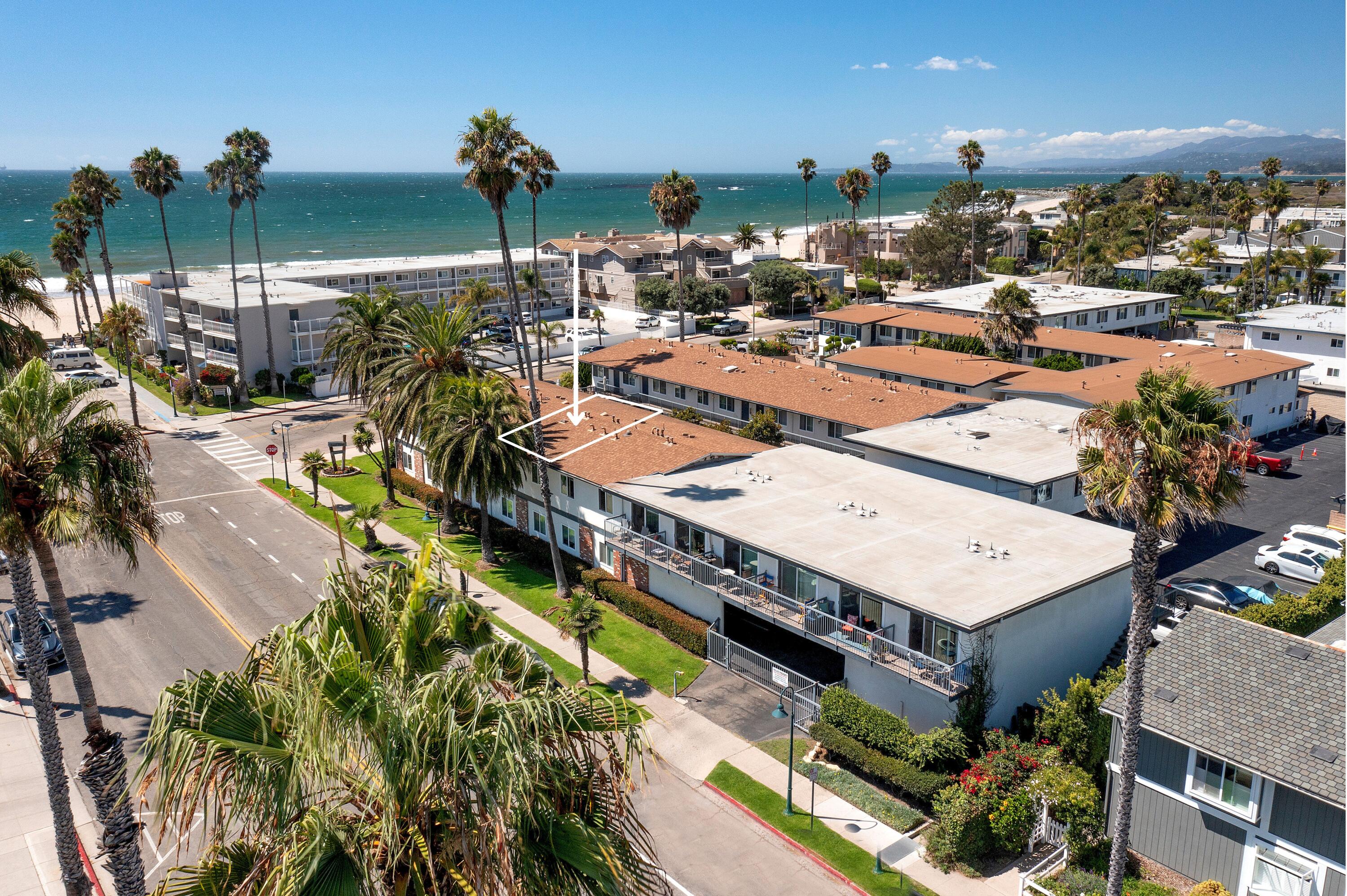 4980 Sandyland Road, Unit 203 Carpinteria, CA 93013 - Photo 14 of 23 an aerial view of a house with swimming pool and outdoor seating