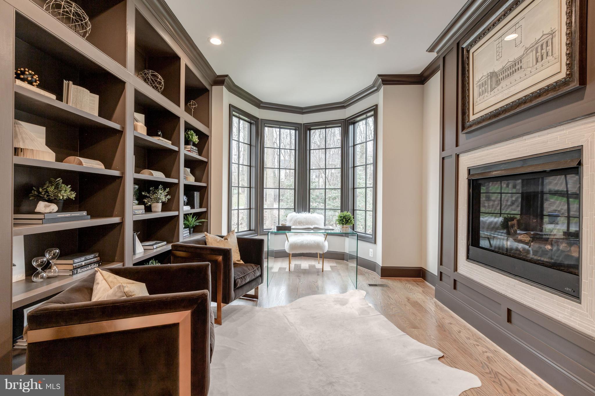 1060 Vista Drive McLean, VA 22102 - Photo 9 of 34 DREAM LIBRARY WITH FIREPLACE