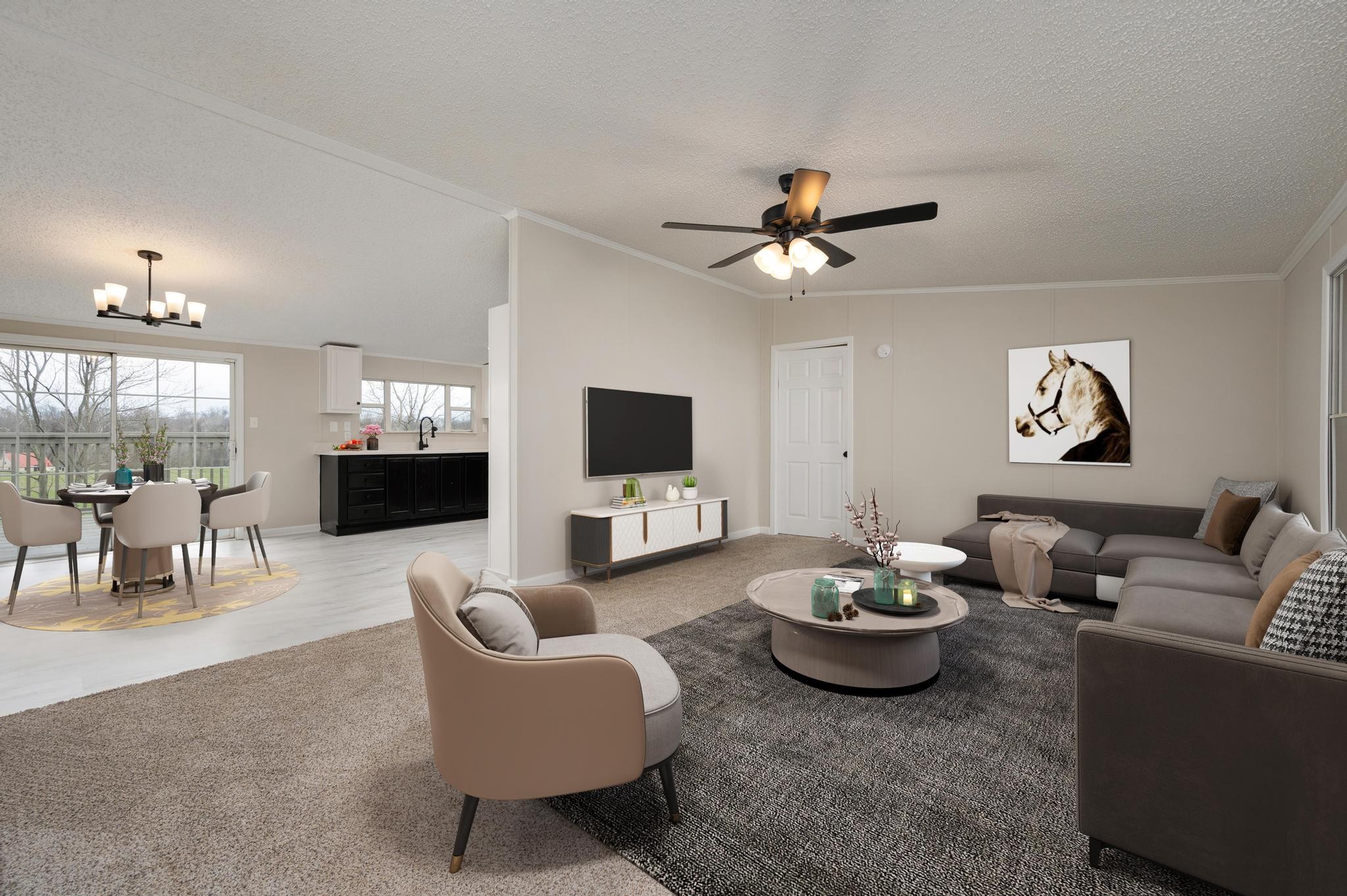 6475 North Pinson Road Portland, TN 37148 - Photo 3 of 23 a living room with furniture a fireplace and a flat screen tv