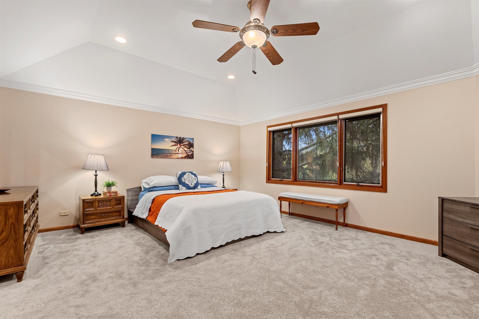 1051 Saunders Road Riverwoods, IL 60015 - Photo 14 of 37 a bedroom with a bed and a painting on the wall