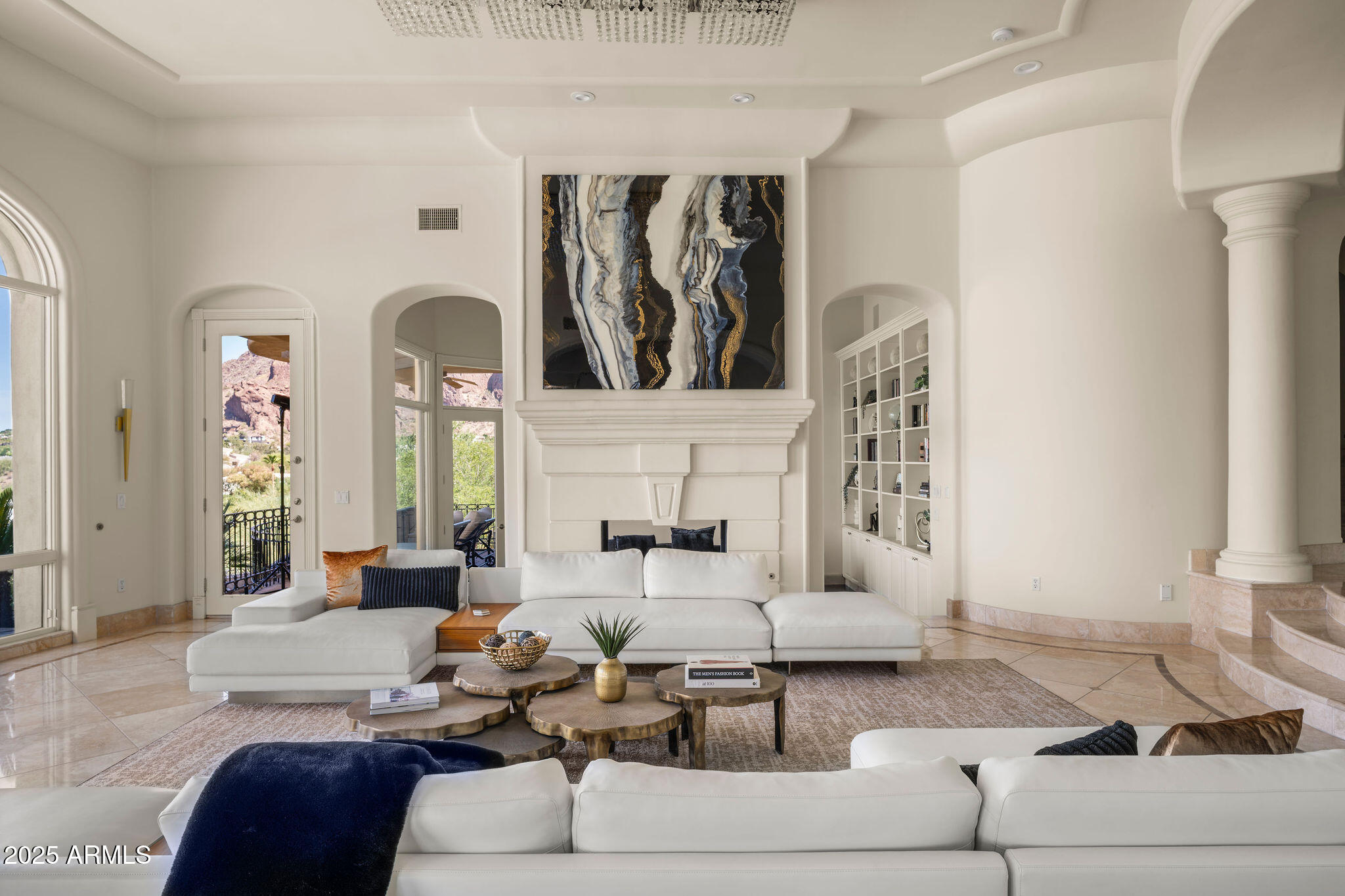 4490 East Valley Vista Lane Paradise Valley, AZ 85253 - Photo 15 of 45 a living room with furniture and a large window