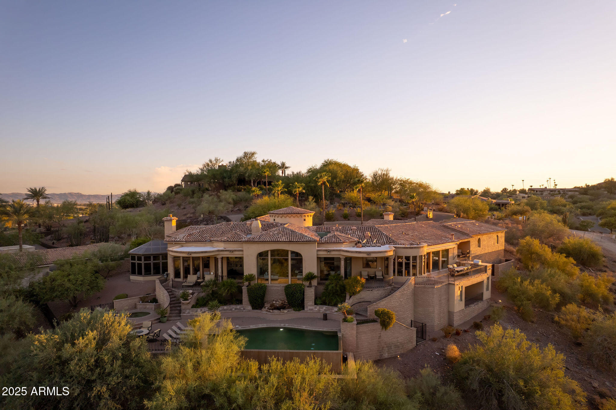 4490 East Valley Vista Lane Paradise Valley, AZ 85253 - Photo 43 of 45 a aerial view of a house with a big yard