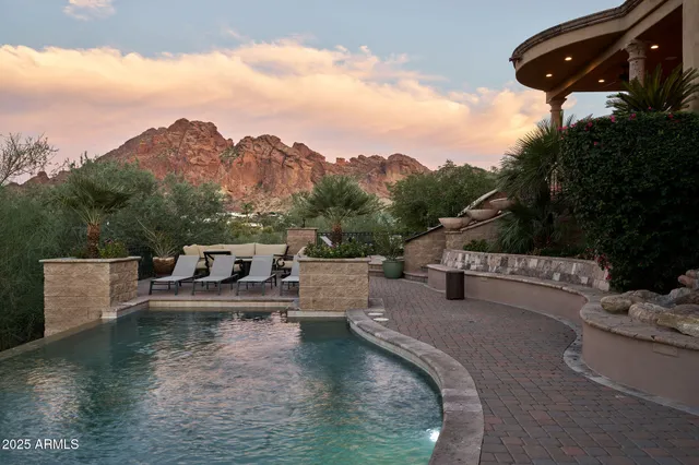 a view of a lake with mountain view