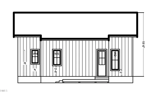 a view of staircase with black and white walls