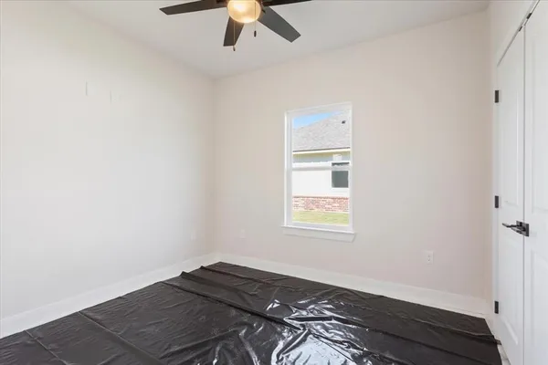 an empty room with a window