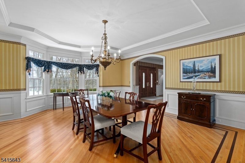 7 Timber Ridge Road Far Hills, NJ 07931 - Photo 14 of 48 a view of a dining room with furniture window and wooden floor