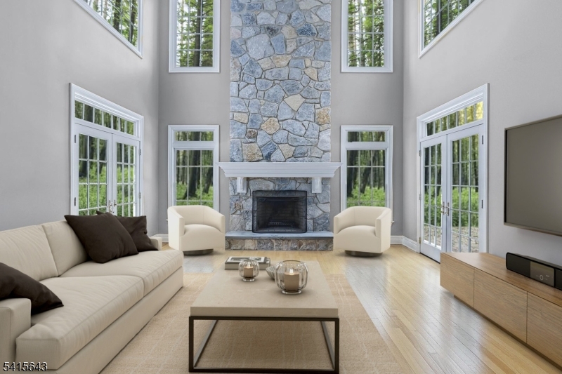 7 Timber Ridge Road Far Hills, NJ 07931 - Photo 6 of 48 a living room with furniture and a fireplace