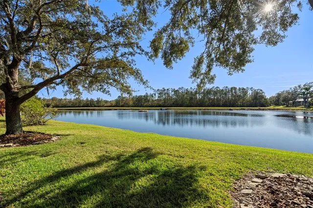 a view of a lake with a lake
