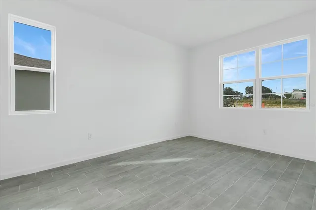 an empty room with a window